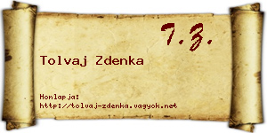 Tolvaj Zdenka névjegykártya
